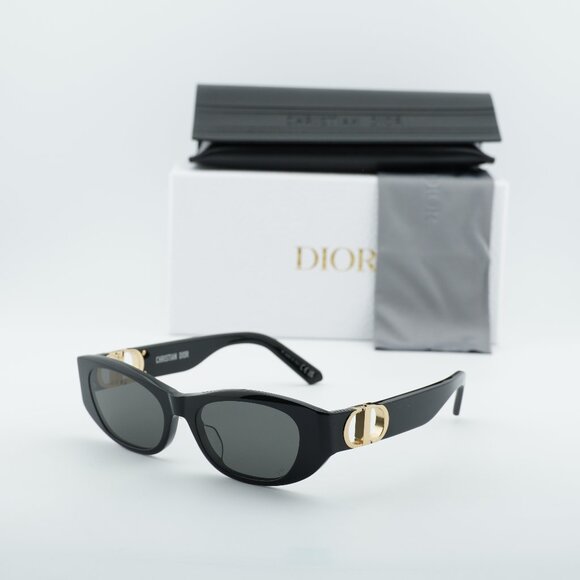 Dior 30MONTAIGNE S9U 10A0 Oval Sunglasses - Black/Grey main image 10